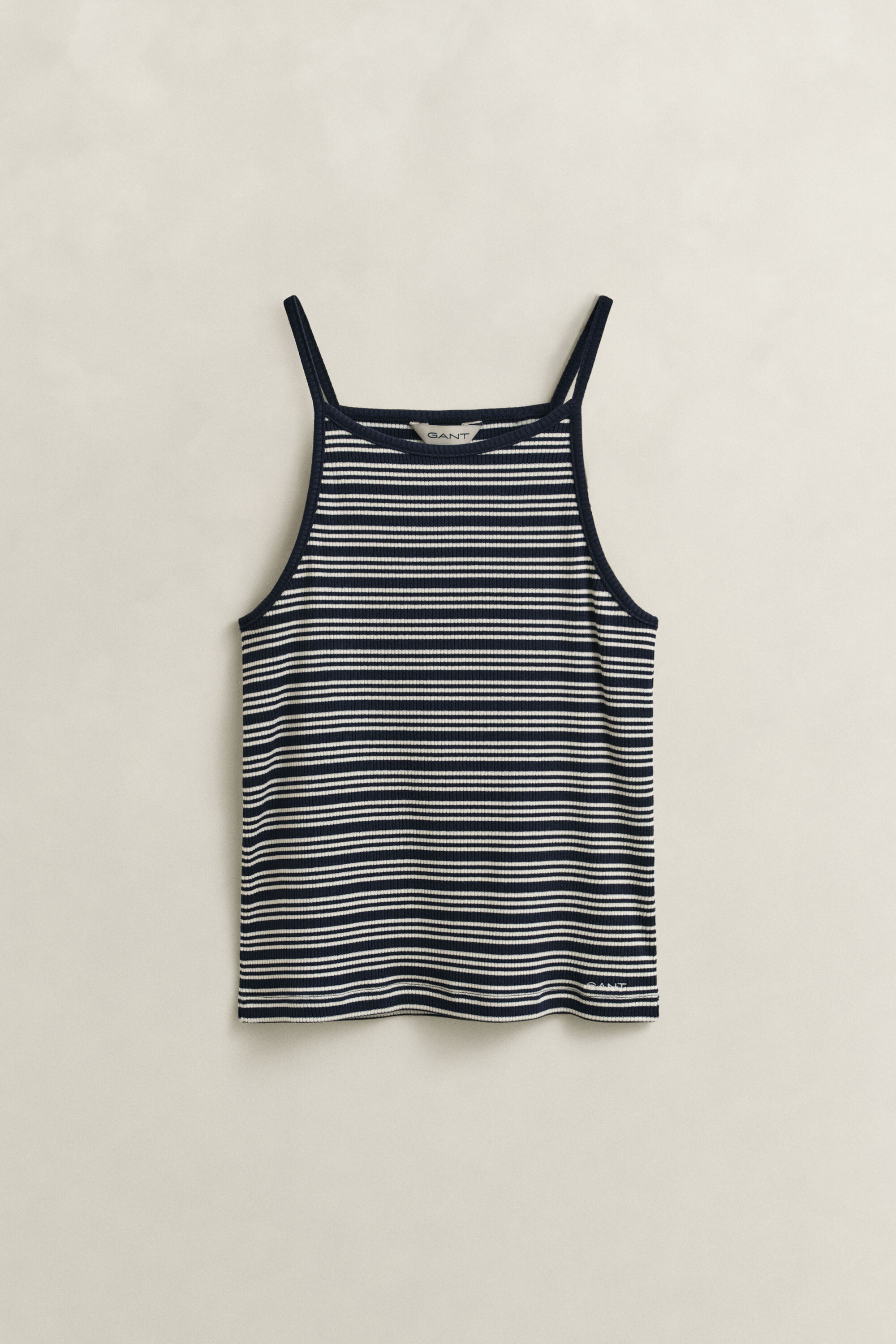 Top Halterneck às riscas