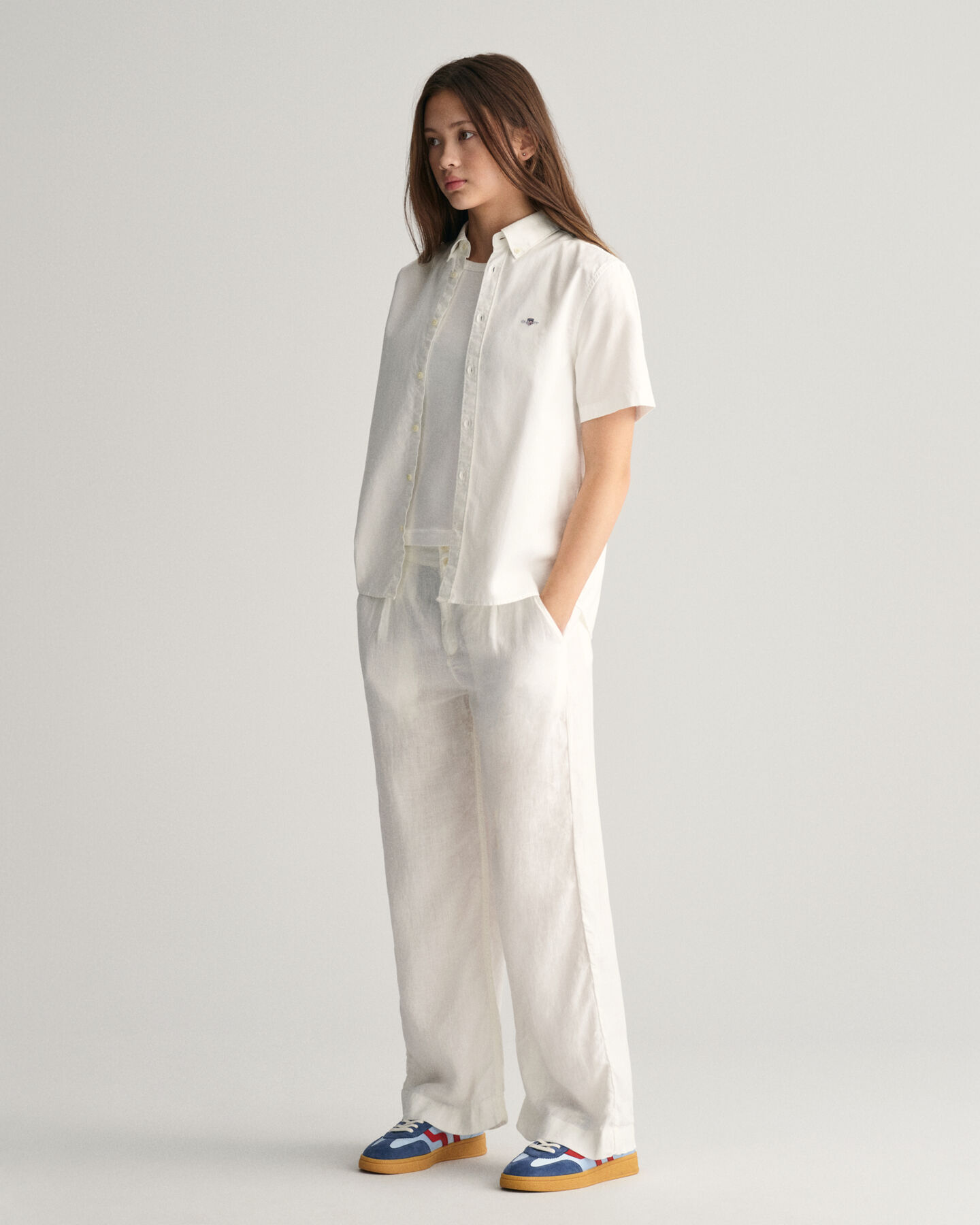 Camisa de manga curta Oxford Teens