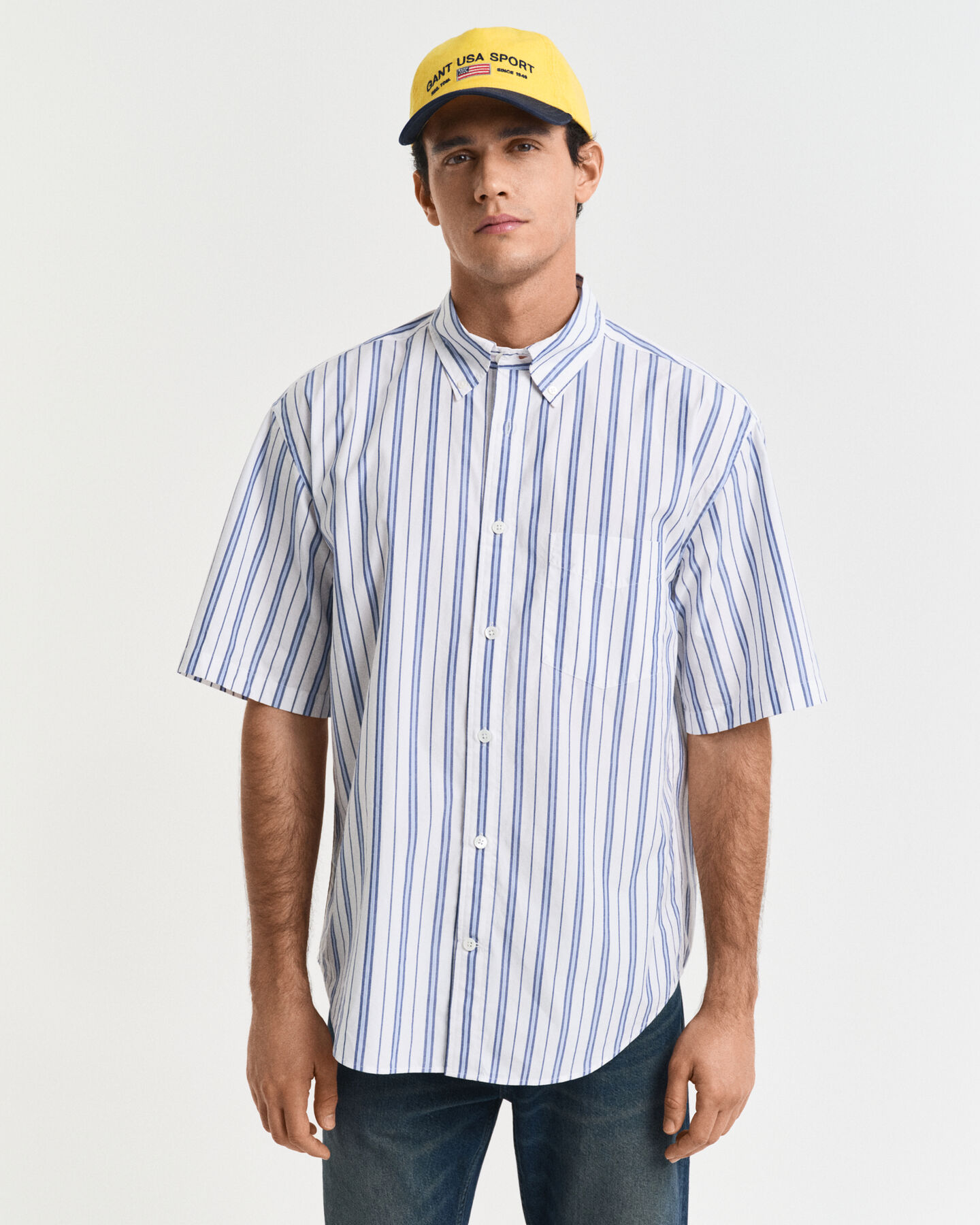 Camisa de manga curta Heritage Poplin relaxed fit