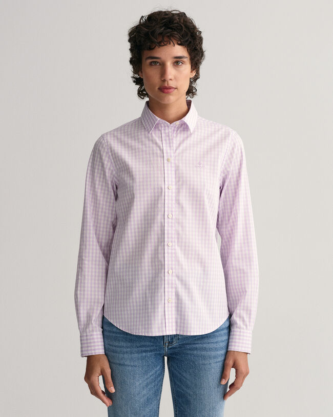 Camisa em popelina gingham regular fit
