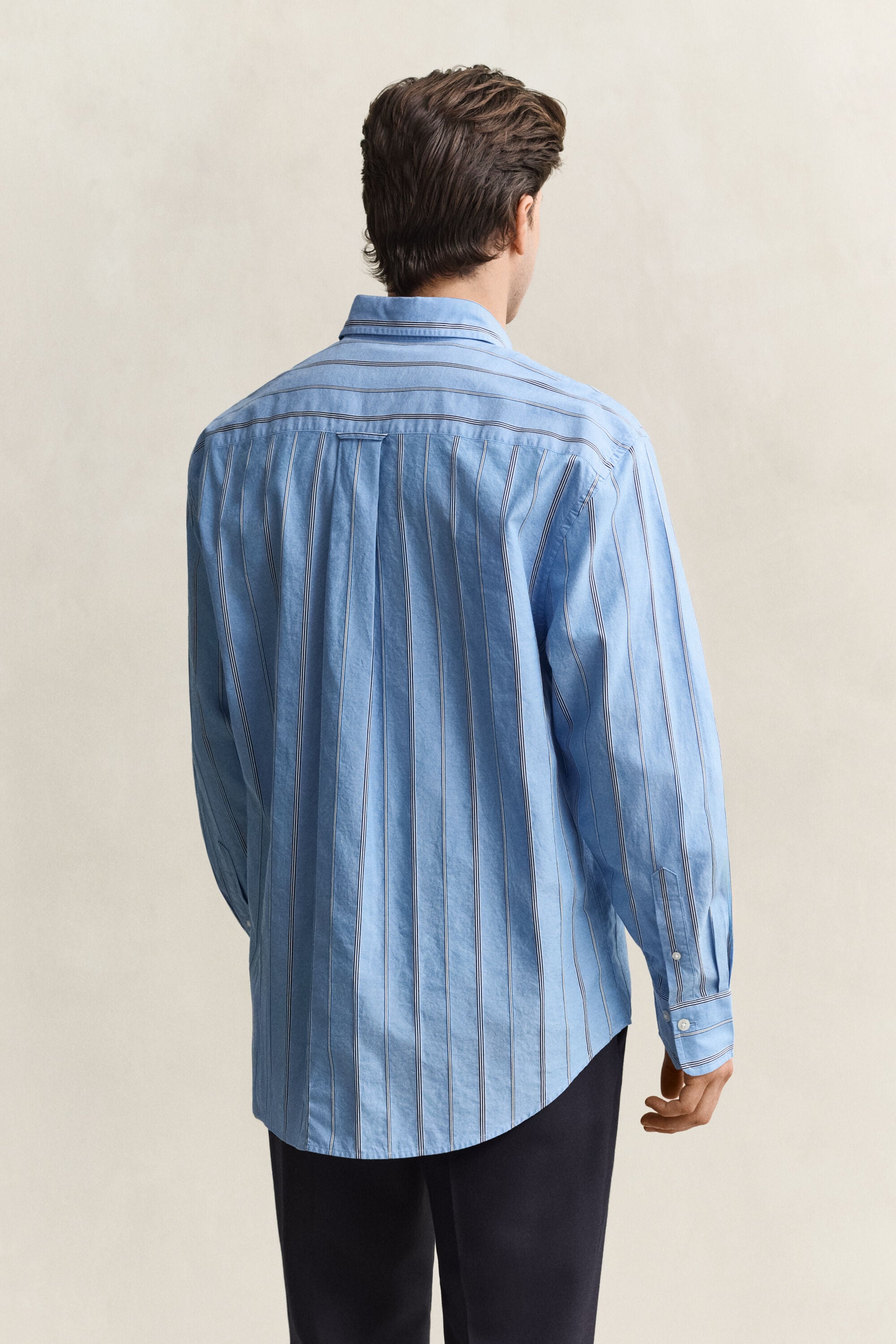 Camisa às riscas Dobby relaxed fit