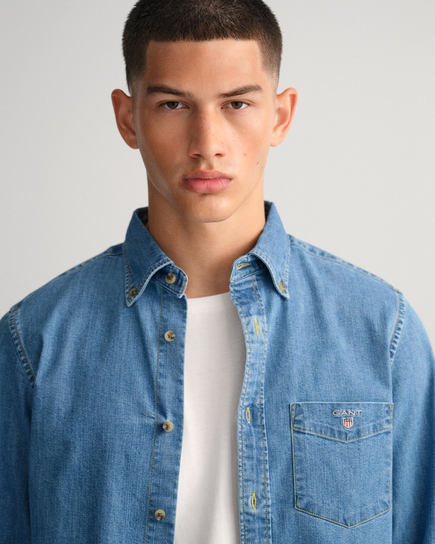 Camisa de ganga slim fit