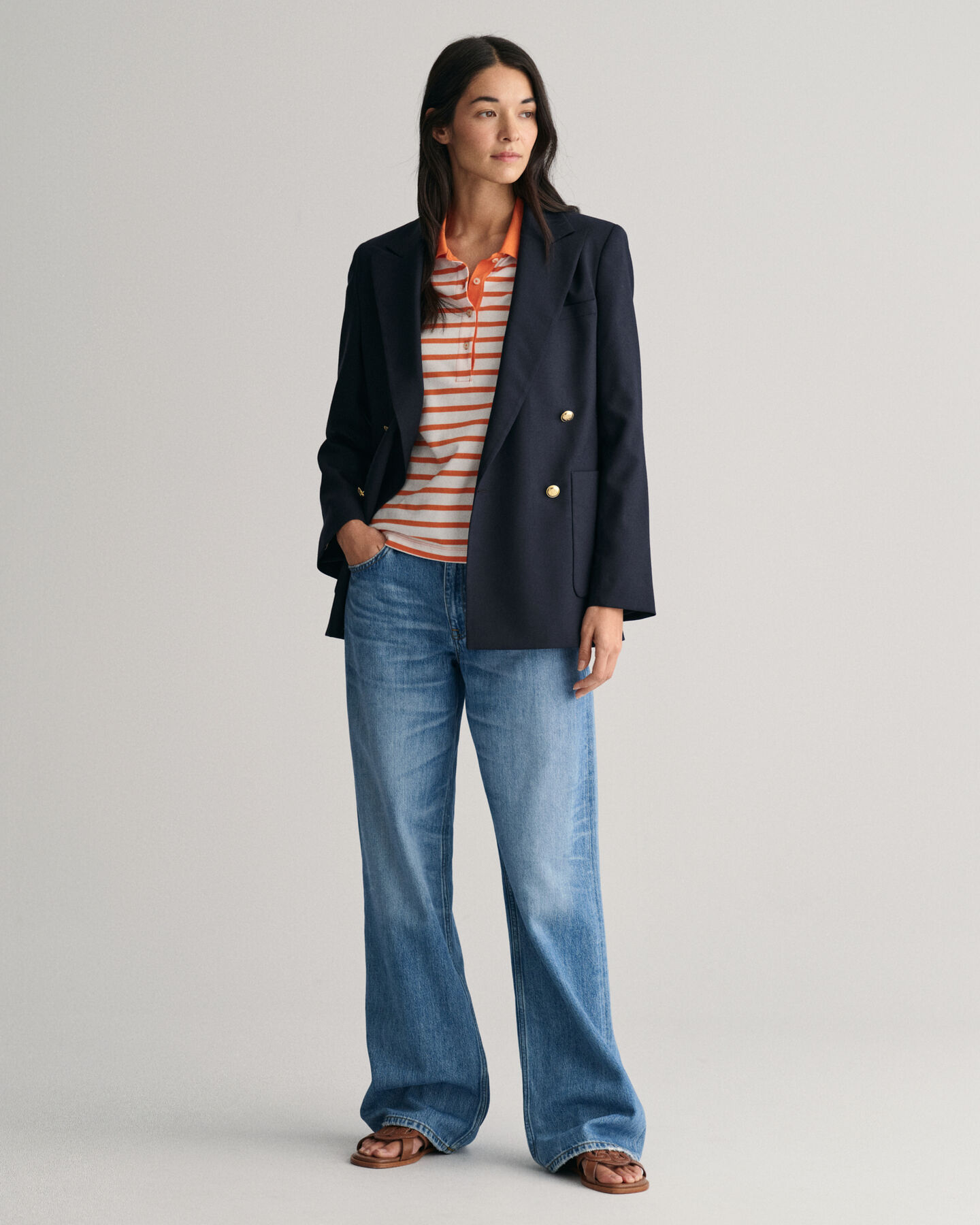 Polo em algod&atilde;o piqu&eacute; &agrave;s riscas Shield