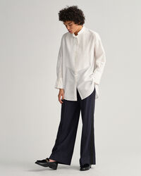 Camisa com pregas costuradas oversized