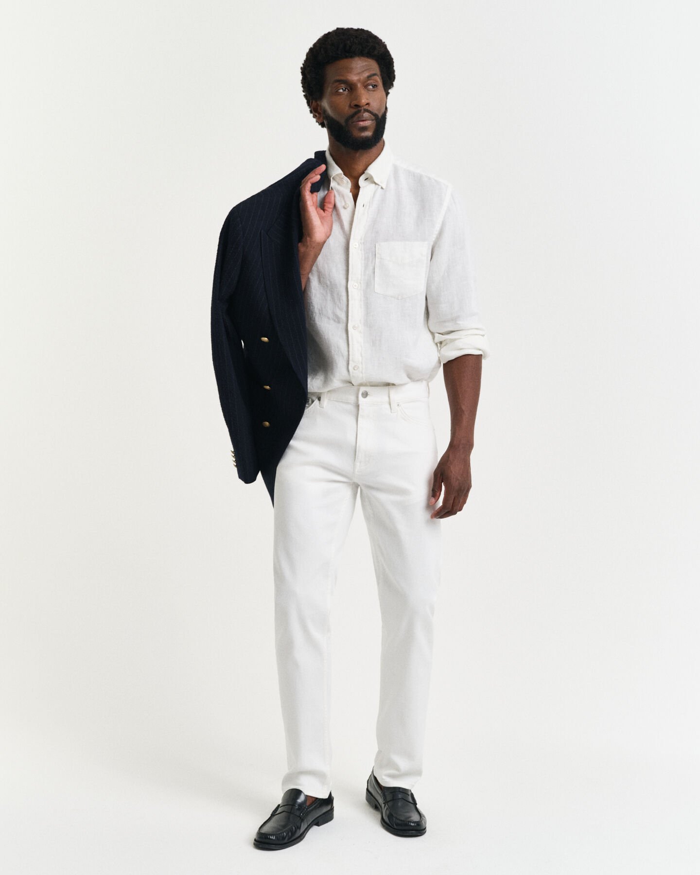 Calças de ganga brancas regular fit