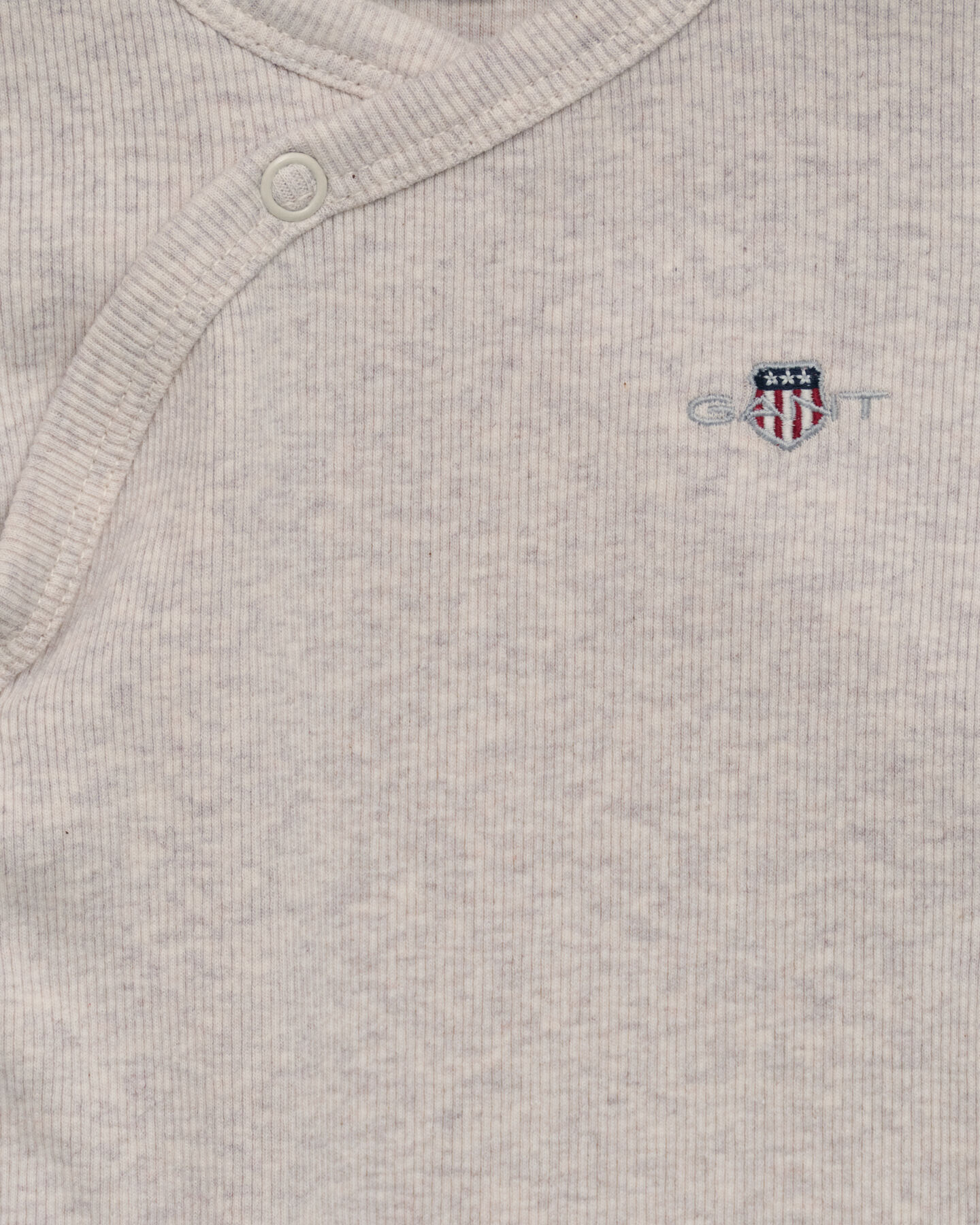 Body de trespasse em malha canelada Shield Baby