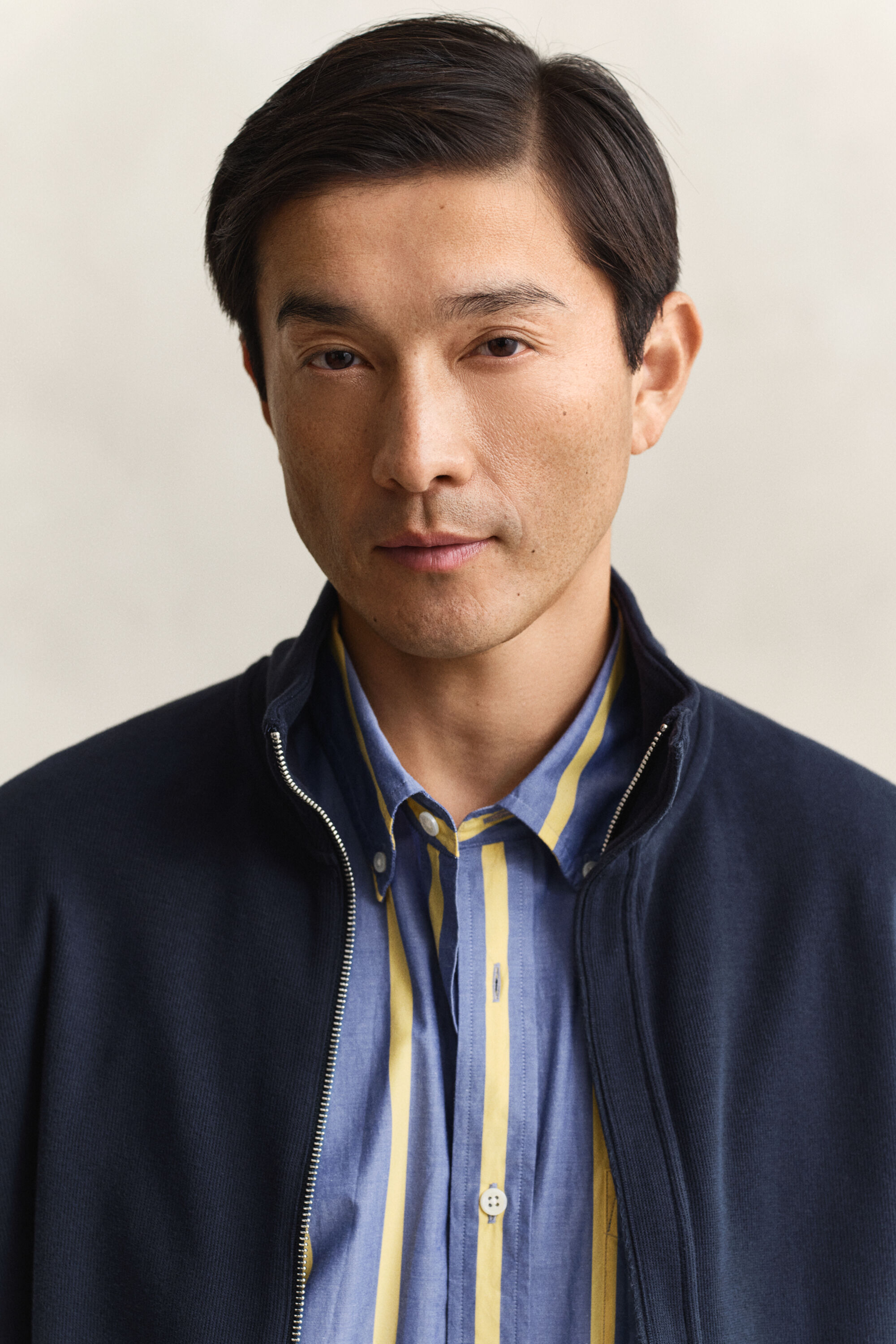 Sweatshirt com fecho de correr Sacker Rib