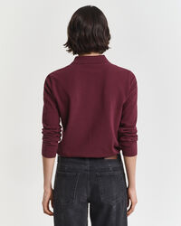 Polo de manga comprida em algodão piqué