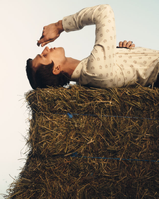 Camisa Western em seda Wrangler x GANT slim fit