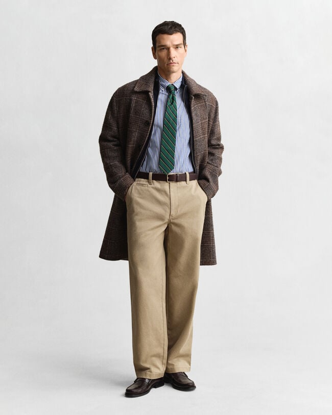 Camisa em popelina às riscas Classic regular fit