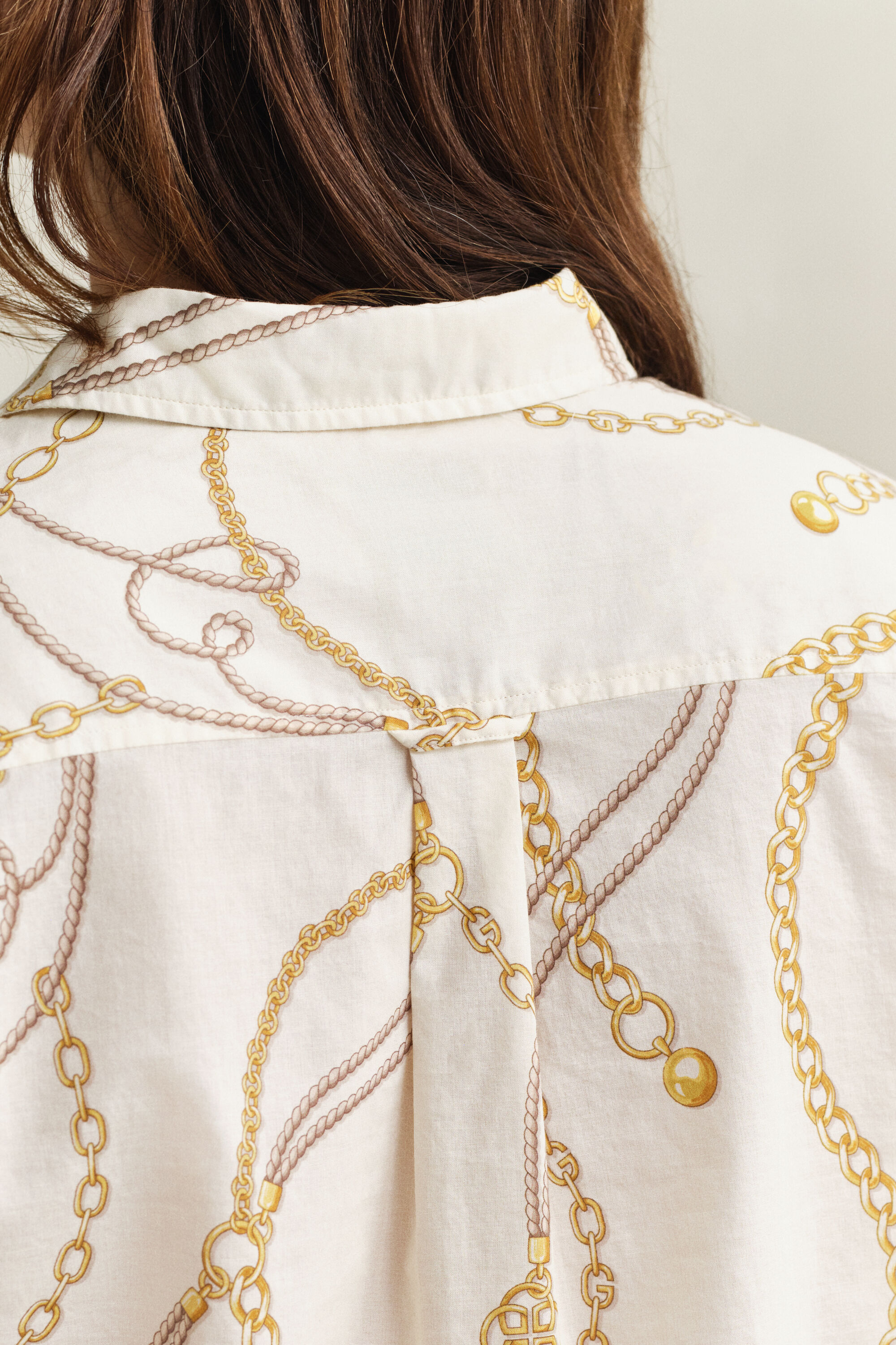 Camisa em voile de algodão