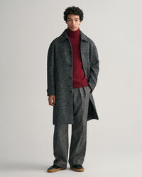 Pulover texturizado de gola alta