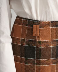 Minissaia em lã com padrão axadrezado