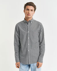 Camisa em popelina gingham Classic regular fit