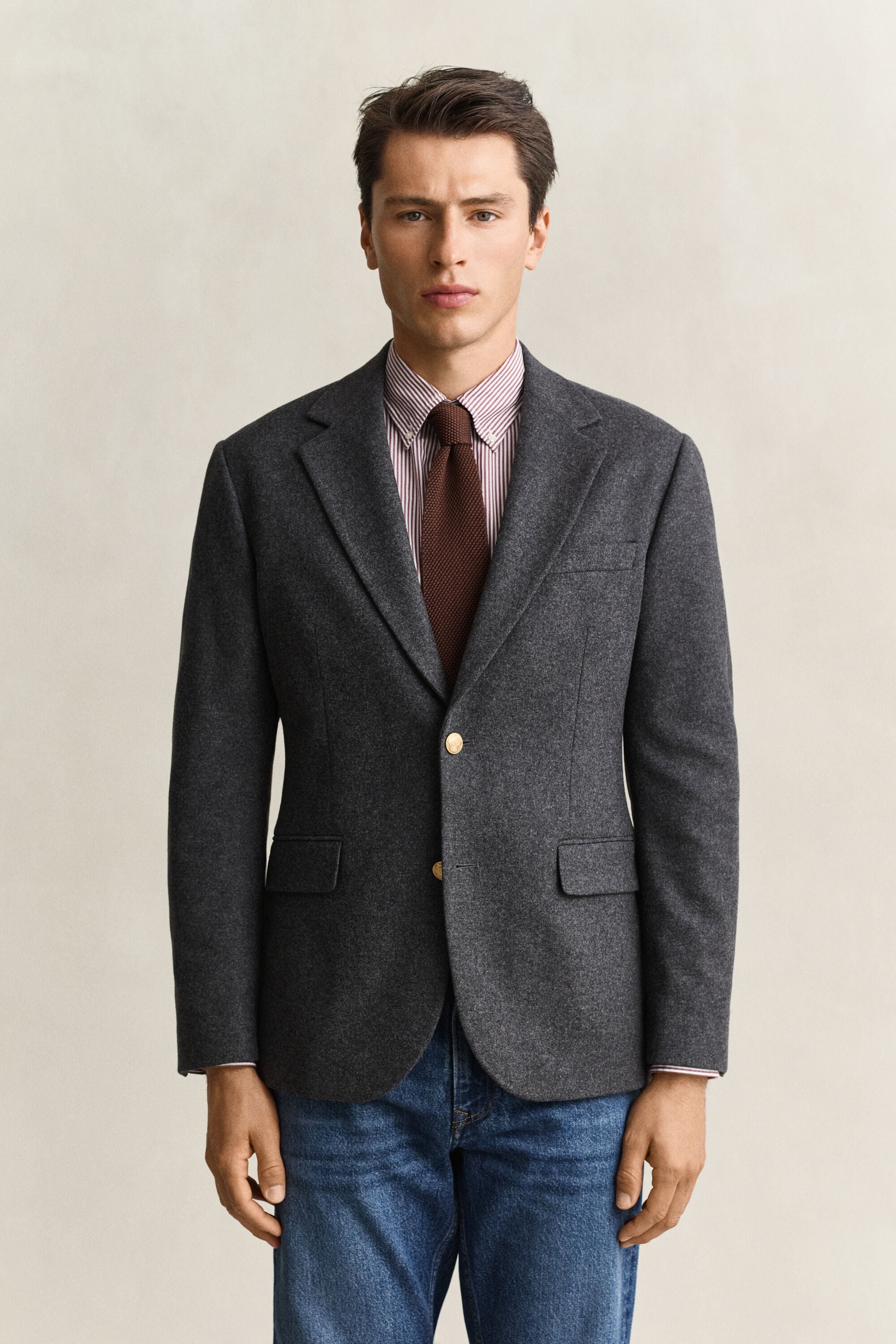 Blazer Club em lã e flanela Classic