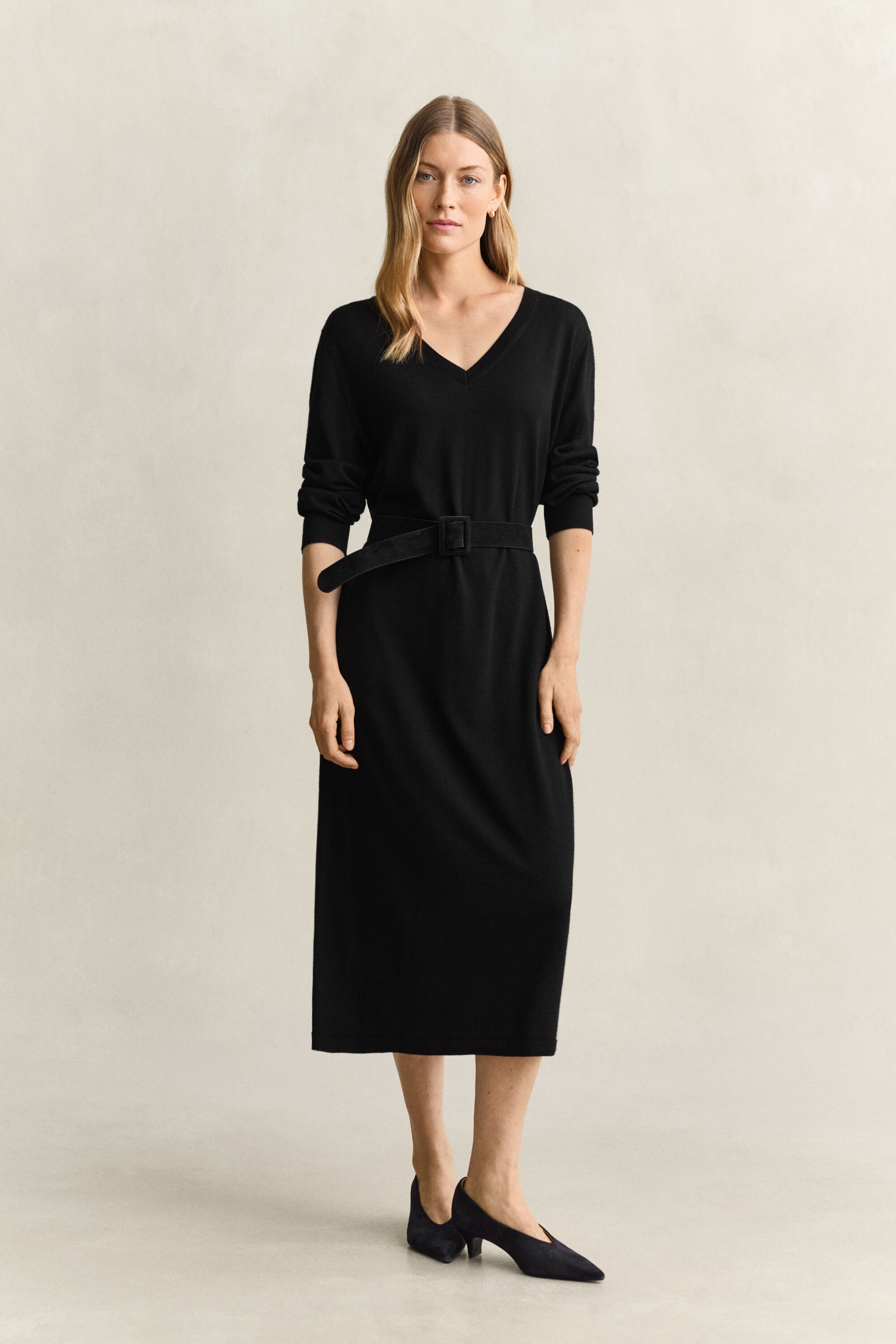 Vestido em lã de merino extrafina