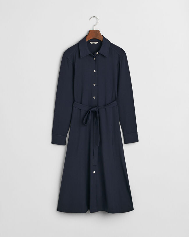 Vestido-camisa em jersey