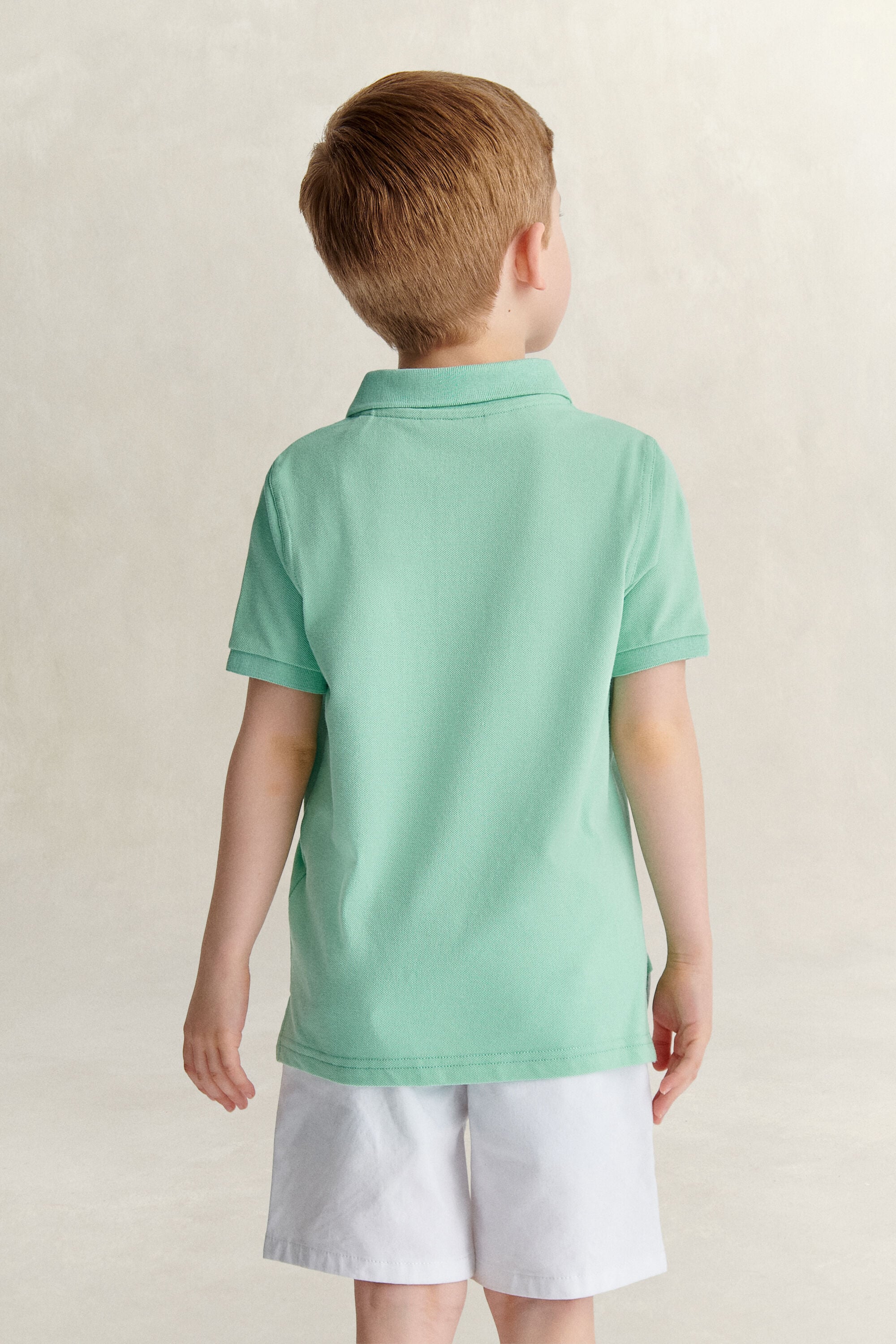 Polo em algodão piqué Shield Kids