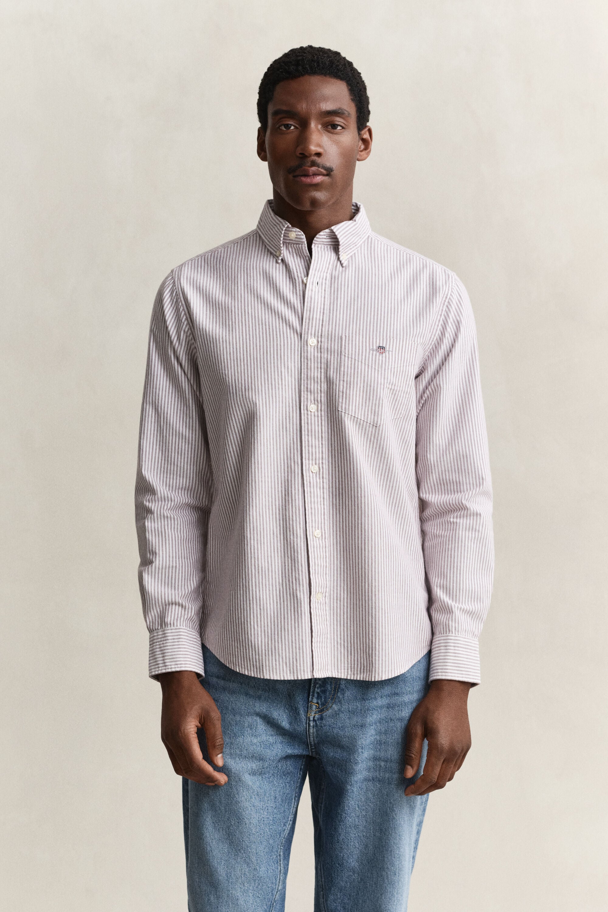 Camisa Oxford às riscas Classic regular fit