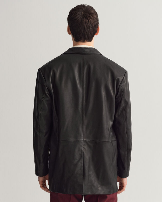 Blazer em pele oversized