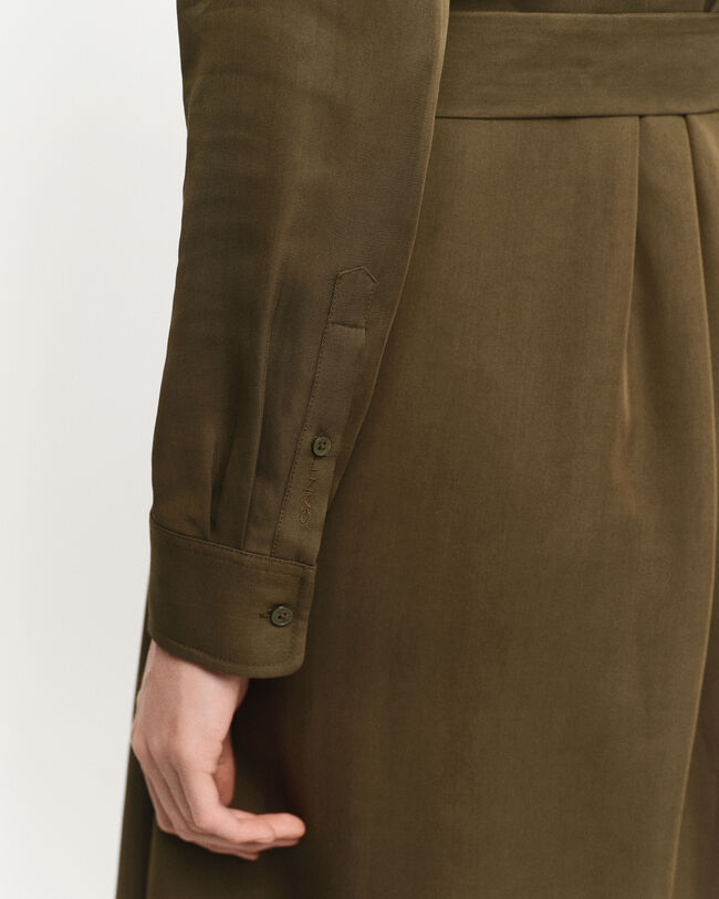 Vestido-camisa com bolsos