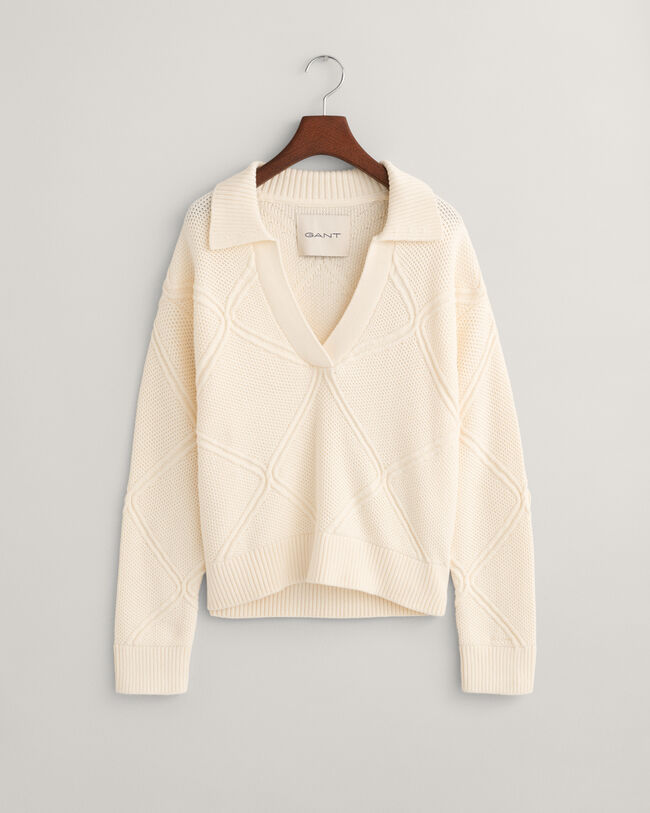 Rugger em malha texturizada