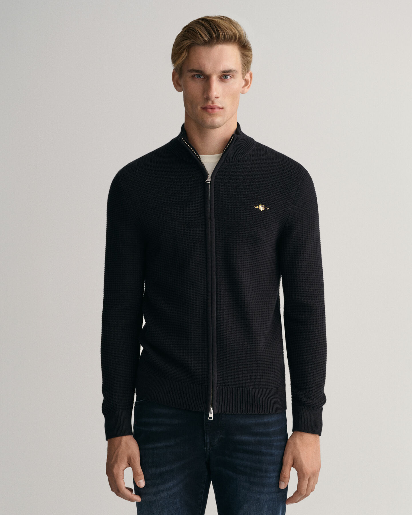 Casaco de malha em algodão Texture