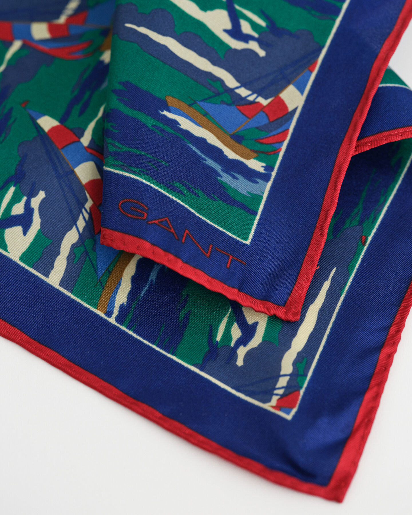Lenço de bolso em seda Sailing Print