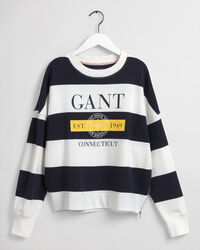 Sweatshirt com decote redondo &agrave;s riscas Nautical