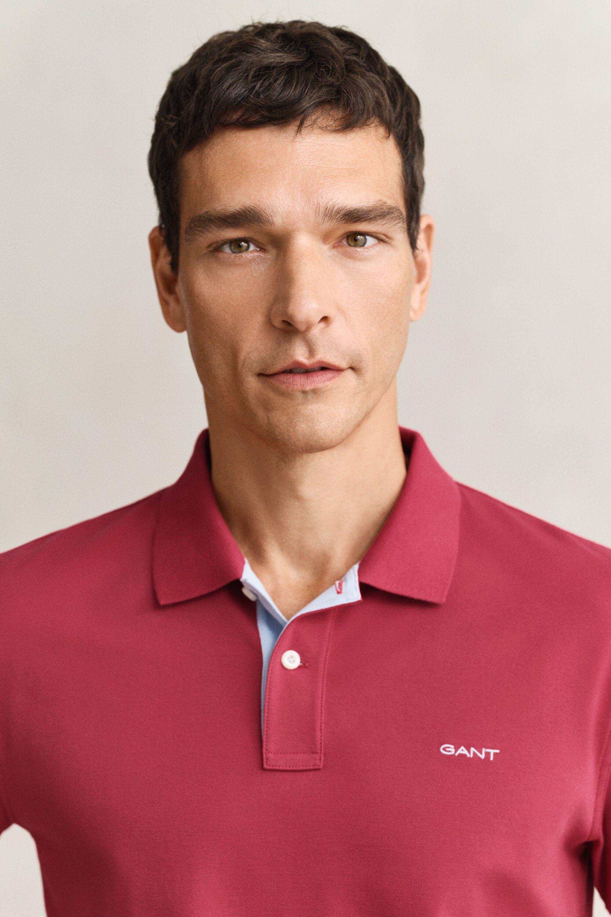 Polo em algodão piqué contrastante