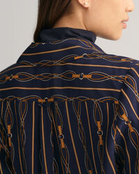 Vestido de trespasse às riscas Rope regular fit