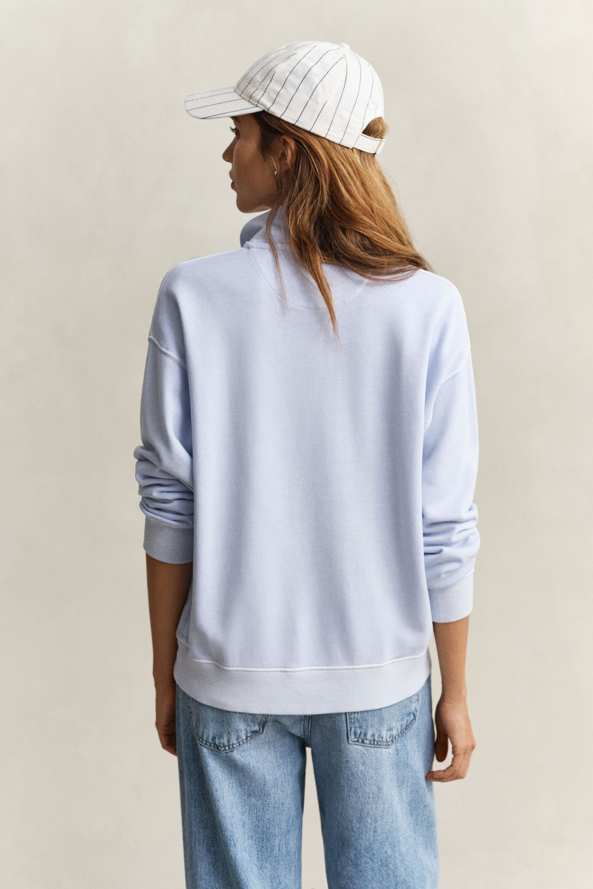 Sweatshirt com meio fecho de correr Washed Shield