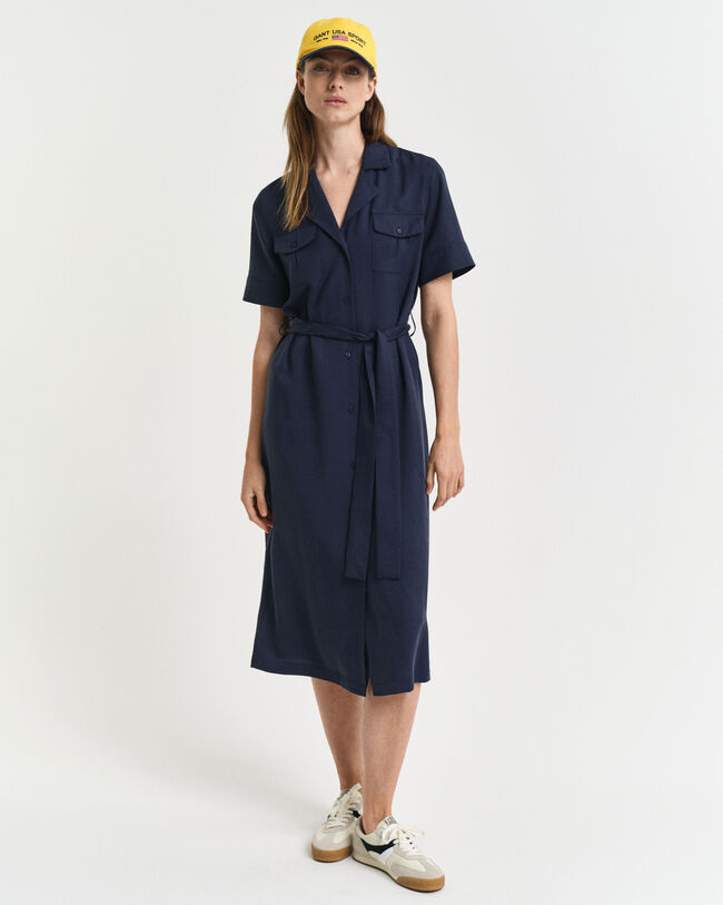 Vestido com bolsos regular fit