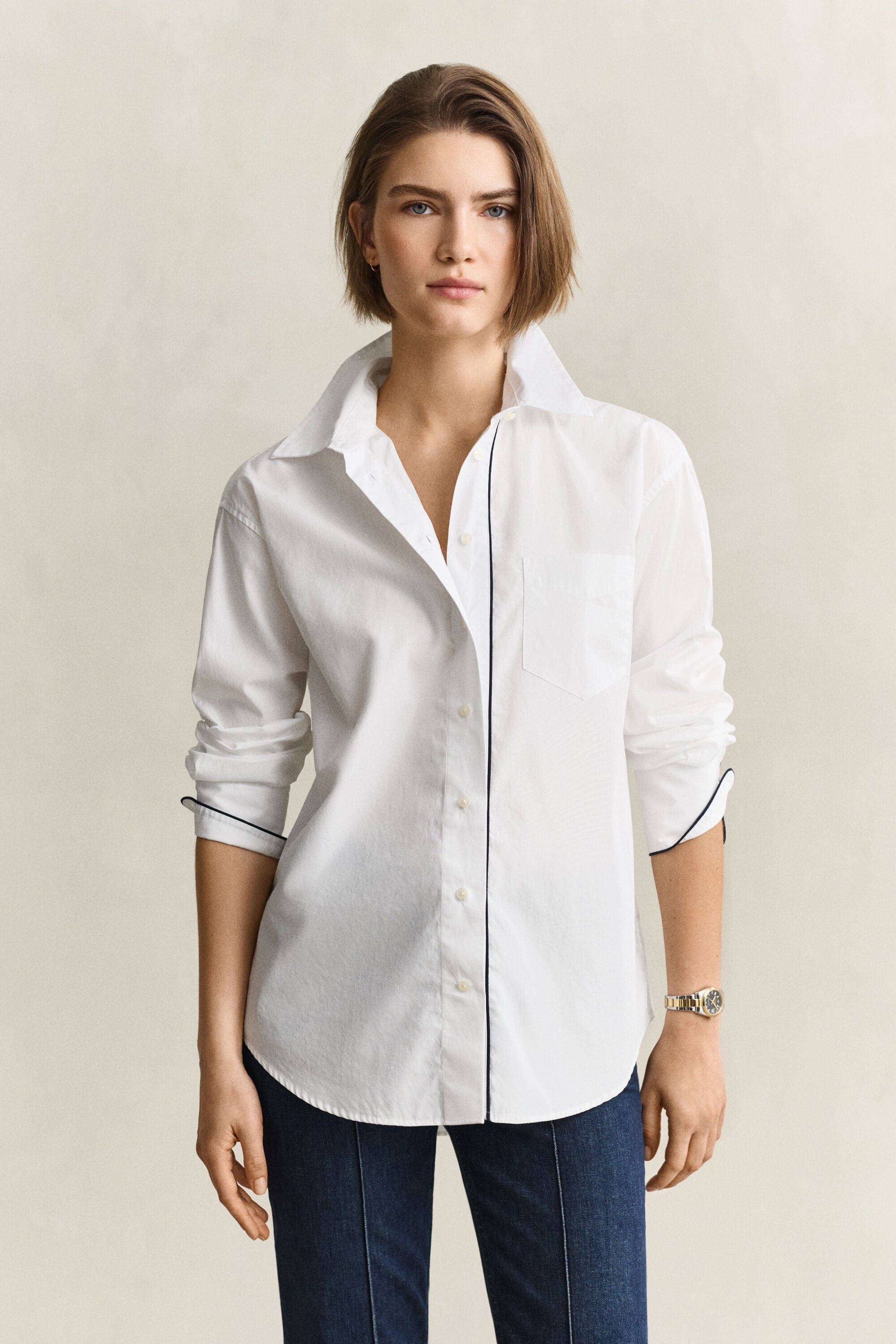 Camisa com detalhes com debrum