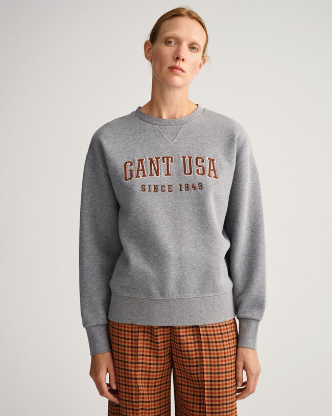 Sweatshirt com decote redondo USA Graphic