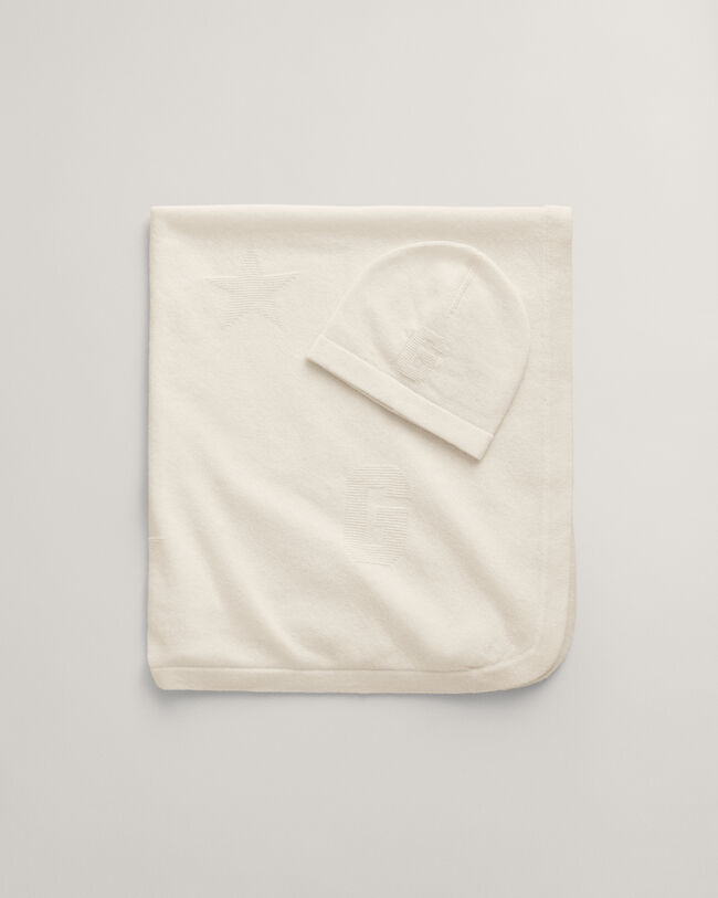 Conjunto de oferta com gorro e manta Baby