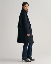 Casaco de marinheiro em mistura de lã