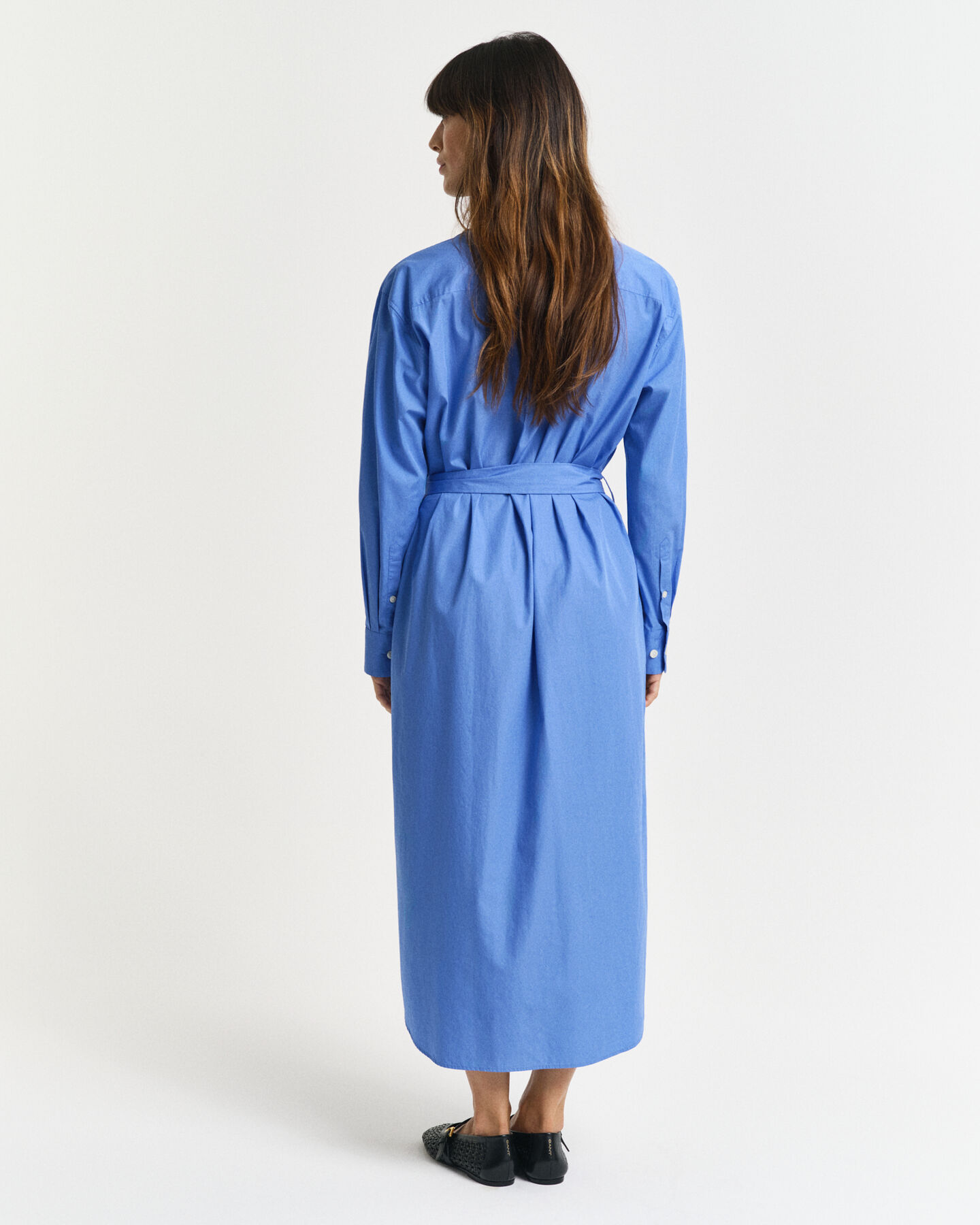 Vestido-camisa em popelina