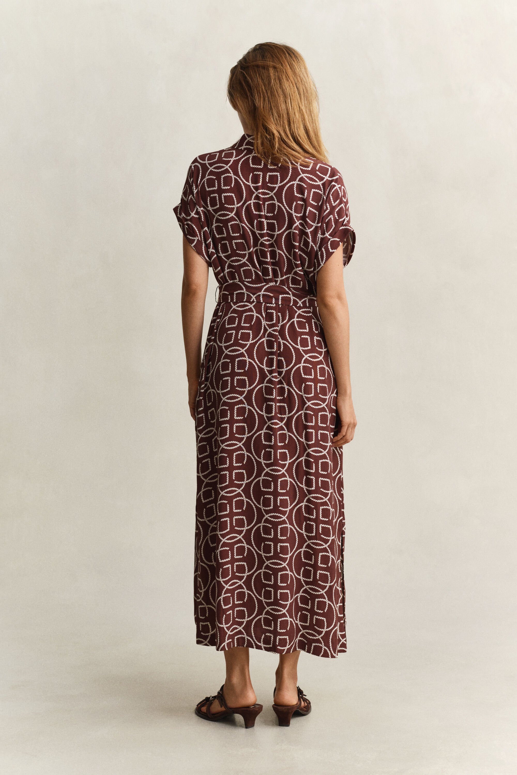 Vestido com mangas bolero Monogram