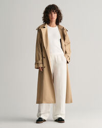 Calças pull-on em mistura de linho relaxed fit