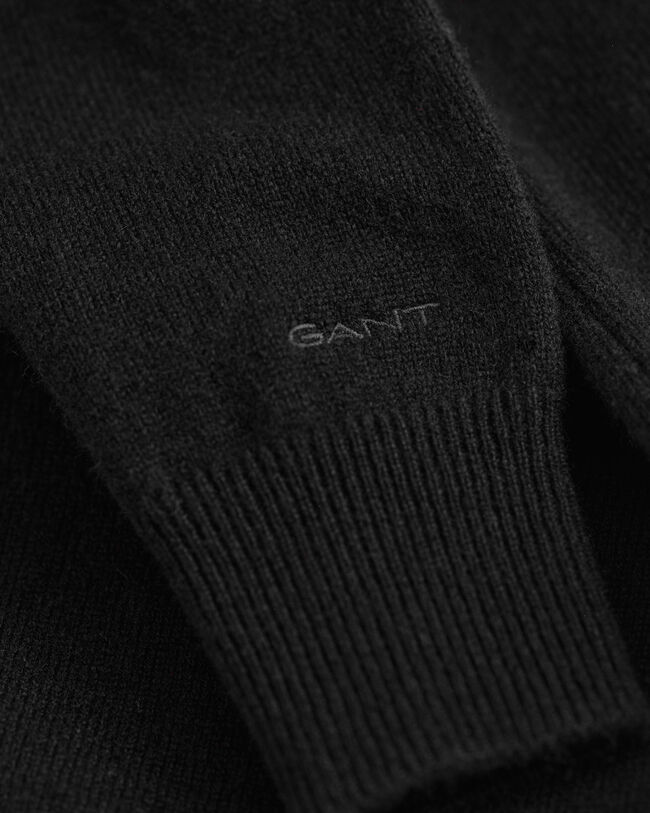 Camisola de malha com decote redondo em l&atilde; extrafina