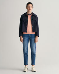 Pulover com decote redondo de algod&atilde;o Icon G