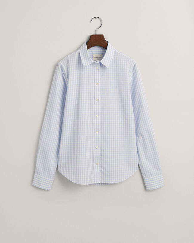 Camisa em popelina gingham regular fit