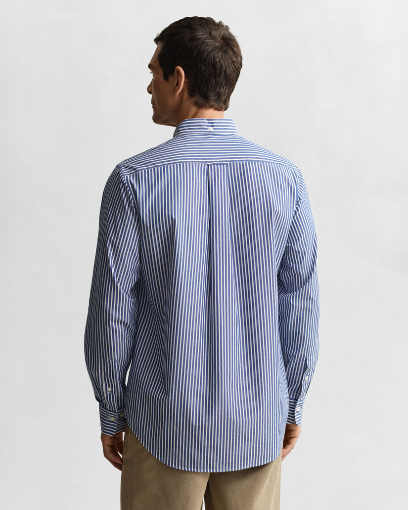 Camisa em popelina às riscas Classic regular fit