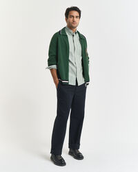 Camisa Oxford clássica às riscas regular fit