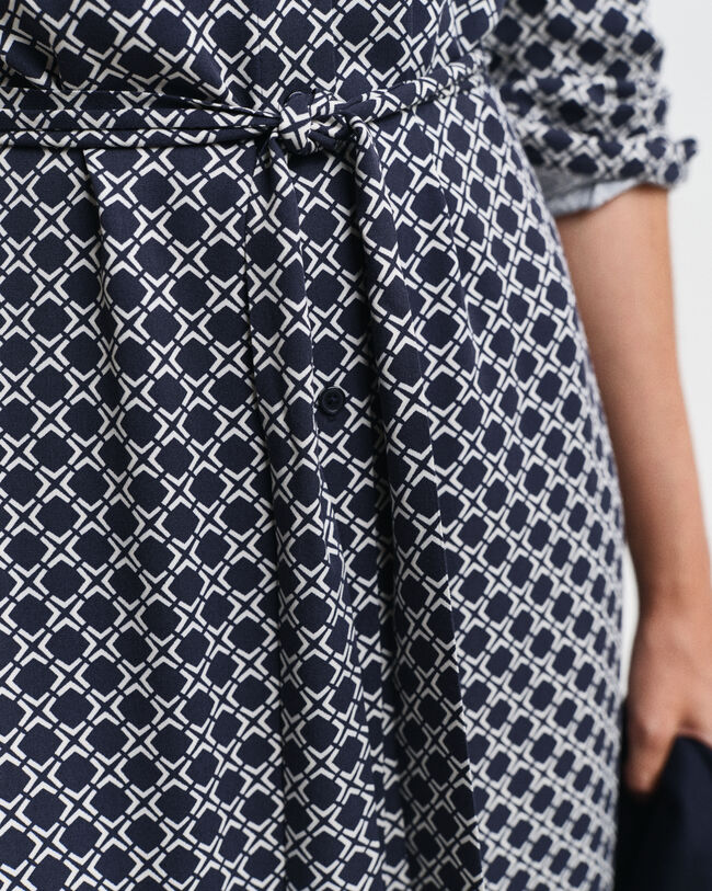 Vestido-camisa com estampado Geometric