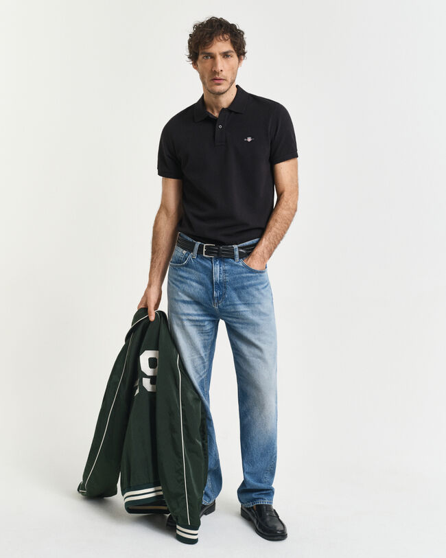 Polo em algodão piqué Shield slim fit