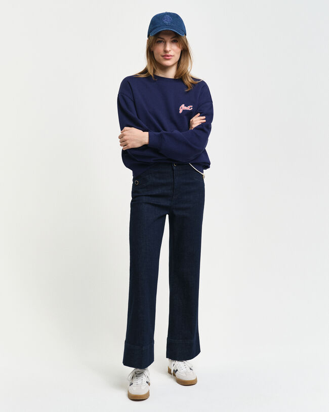 Cal&ccedil;as de ganga pelo tornozelo com vincos