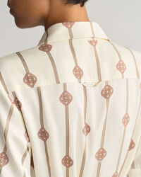 Vestido-camisa de manga curta estampado