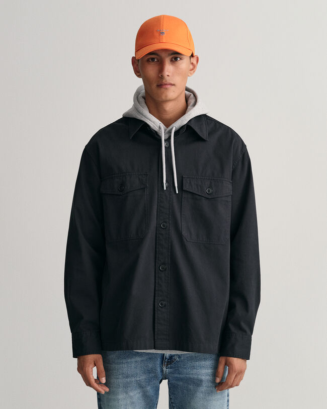 Boné alto em sarja de algodão